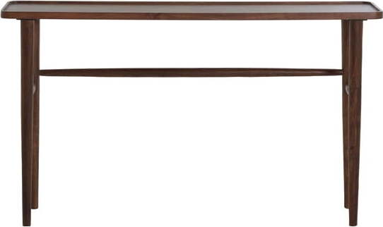 Hnědý konzolový stolek z masivu akácie 30x140 cm Qiano – Light & Living