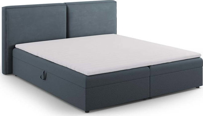 Modrá boxspring postel s úložným prostorem 180x200 cm Arendal – Cosmopolitan Design