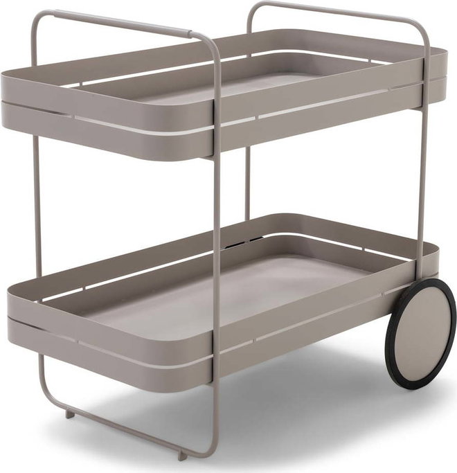 Kovový servírovací stolek na kolečkách 74x42 cm Gin & Trolley – Spinder Design