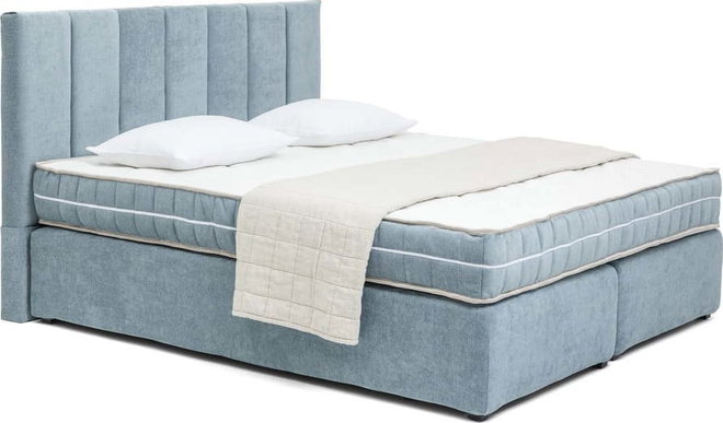 Modrá boxspring postel 180x200 cm Olia Bold Line – Bonami Selection