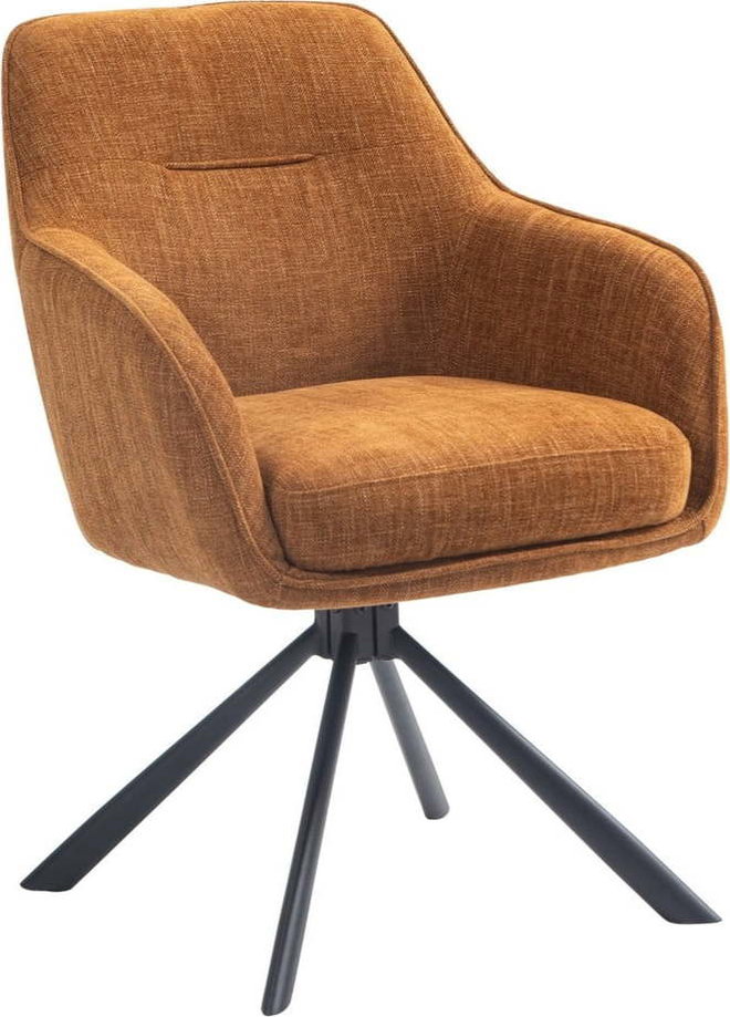 Oranžová čalouněná jídelní křesla v sadě 2 ks Avola – Unique Furniture