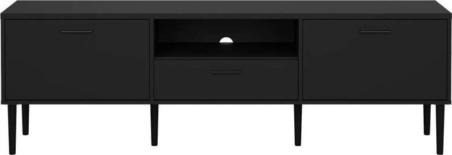 Černý TV stolek 177x57 cm Media – Tvilum