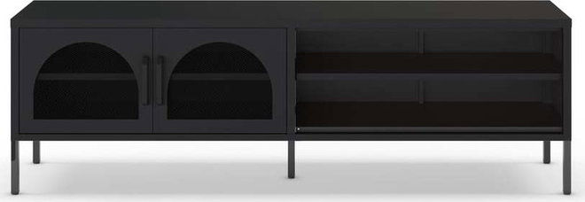 Černý TV stolek 160x50 cm Diora – Marckeric
