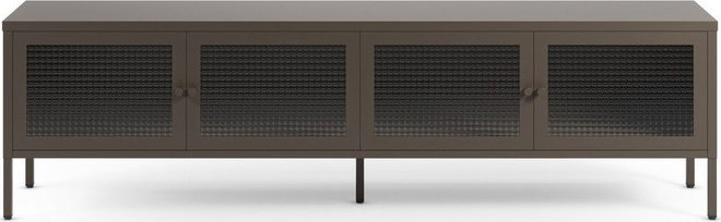 Šedý kovový TV stolek 160x50x35 cm Layna – Marckeric