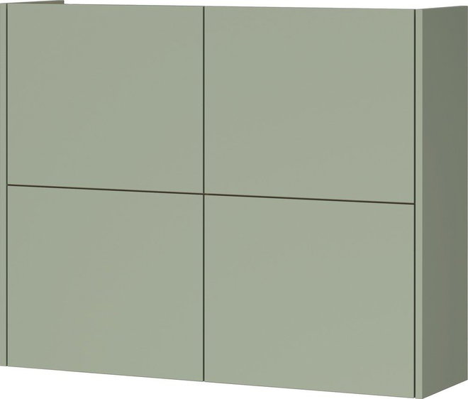 Šedozelená matná závěsná skříňka 97x79x27 cm Binetto – Germania