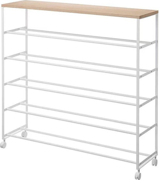 Bílý kovový stojan na boty 90,5x87x26 cm Tower – YAMAZAKI