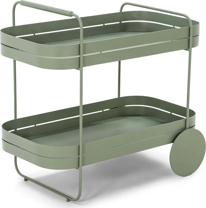 Kovový servírovací stolek na kolečkách 74x42 cm Gin & Trolley – Spinder Design