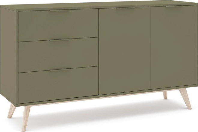 Zelená matná komoda 140x81x40 cm Campus – Marckeric