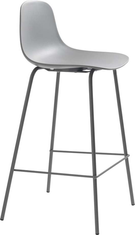Šedá plastová barová židle (výška sedáku 67,5 cm) Whitby – Unique Furniture