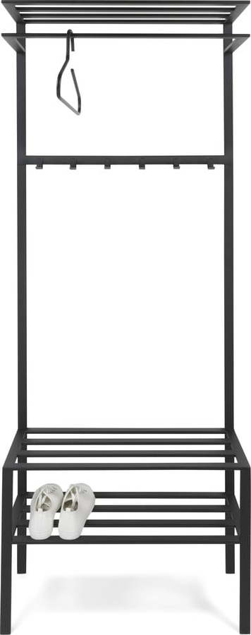 Černá kovová předsíňová sestava 70x178x29 cm Ivar – Spinder Design
