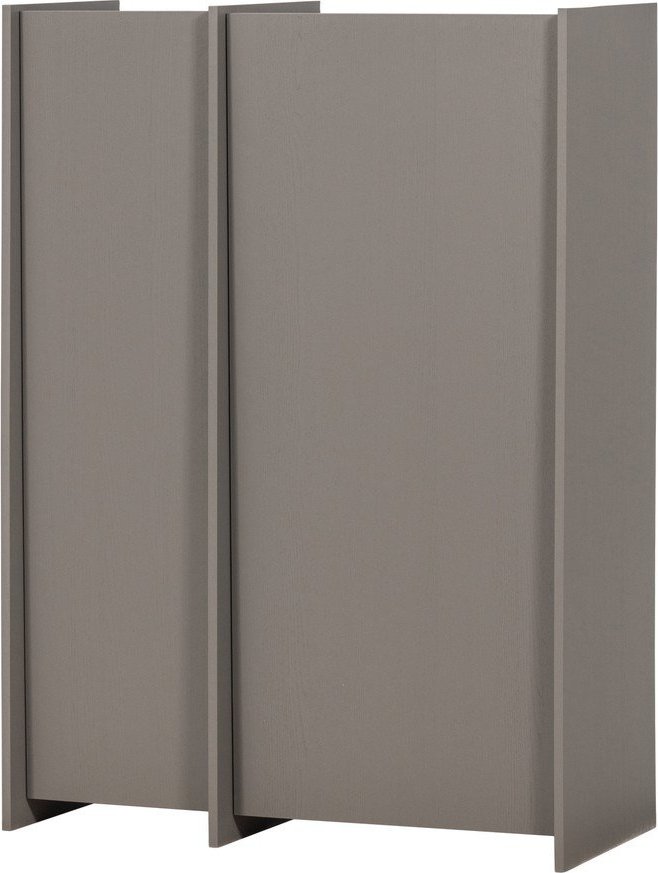 Šedá skříňka v dekoru jasanu 102x140x44 cm Brock – WOOOD