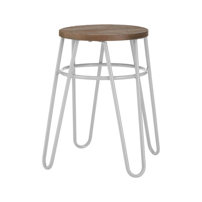 Šedá/v přírodní barvě stolička z jilmového dřeva District – Premier Housewares