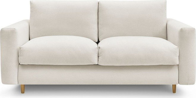 Béžová pohovka na každodenní spaní/rozkládací 220 cm Cocoone – Bobochic Paris