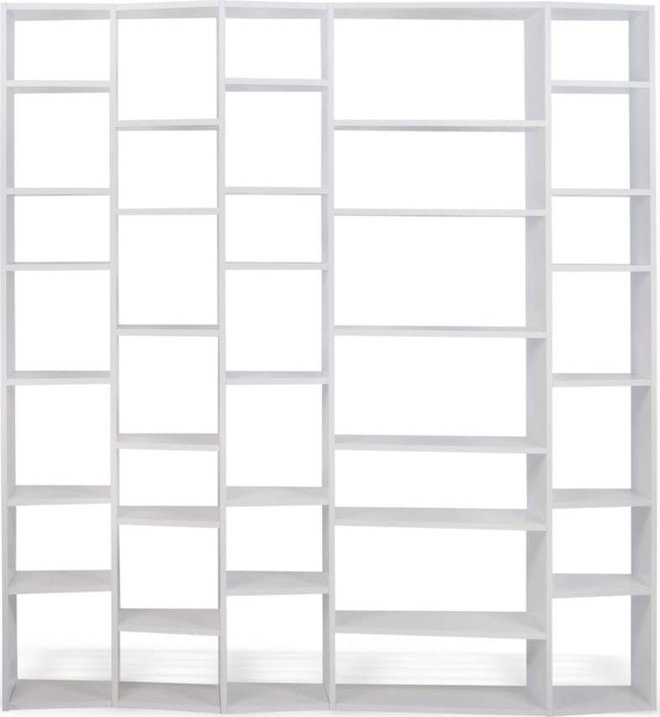 Bílá knihovna 216x224 cm Valsa – TemaHome
