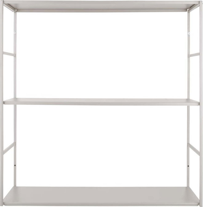 Šedý kovový nástěnný regál PT LIVING Level, 60 x 60 cm