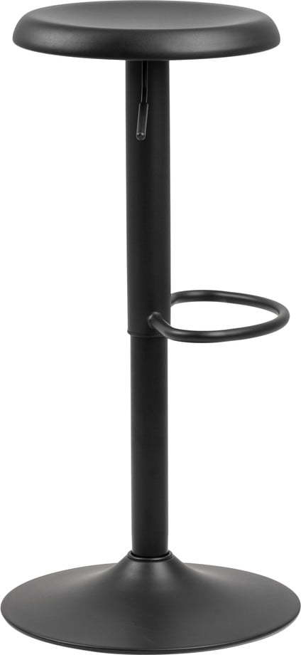 Černá kovová barová stolička s nastavitelnou výškou (výška sedáku 59 cm) Finch – Actona