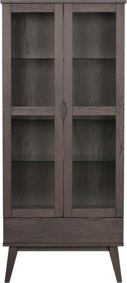 Hnědá vitrína v dekoru dubu 82x185 cm Filippa – Rowico