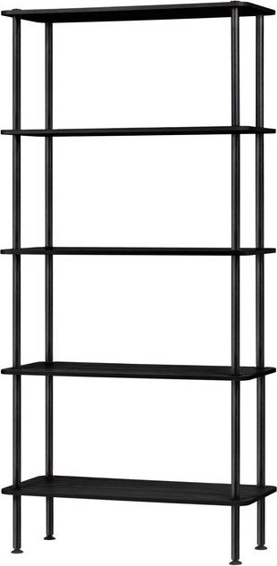 Černý regál v dekoru dubu 80x163x35 cm Teidi – noo.ma