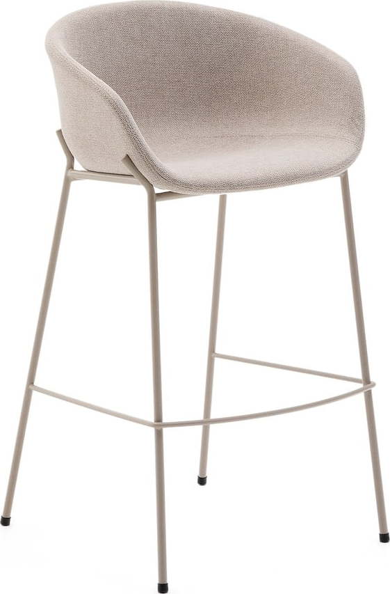 Béžová barová židle (výška sedáku 75 cm) Yvette – Kave Home