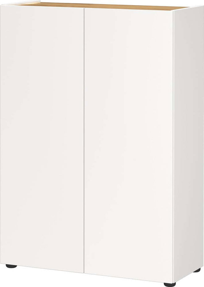 Bílá skříňka v dekoru dubu 74x105x33 cm Alviano – Germania