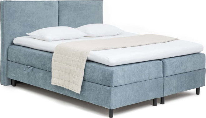 Modrá boxspring postel s úložným prostorem 160x200 cm Elva Bold – Bonami Selection