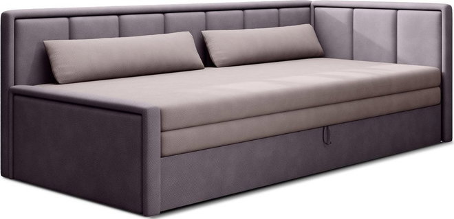 Růžová žinylková rozkládací/s úložným prostorem pohovka 214 cm Fulgeo – ELTAP