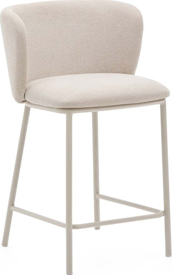 Béžová barová židle (výška sedáku 65 cm) Ciselia – Kave Home