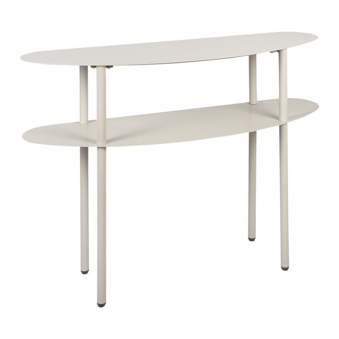 Šedý kovový konzolový stolek 28x90 cm Riqueza – Leitmotiv