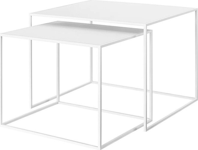 Bílé kovové konferenční stolky v sadě 2 ks 50x60 cm Fera – Blomus