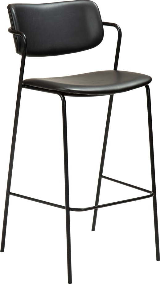 Černá barová židle z imitace kůže DAN-FORM Denmark Zed, výška 107 cm