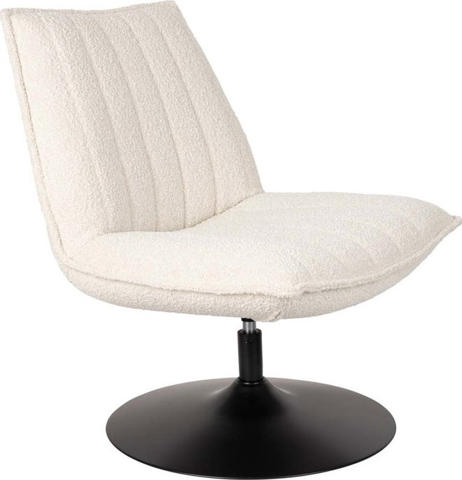 Bílé křeslo z textilie bouclé Jax – White Label