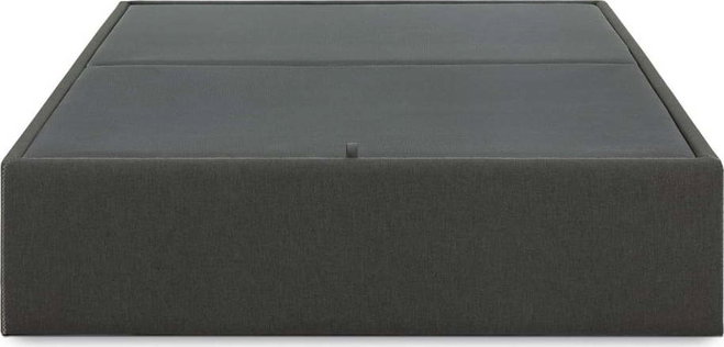 Černá čalouněná dvoulůžková postel s úložným prostorem/bez čela 140x190 cm Matters – Kave Home