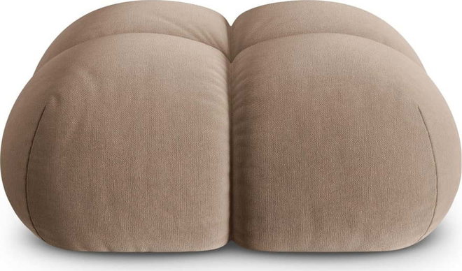 Hnědá sametová podnožka Loretto – Cosmopolitan Design