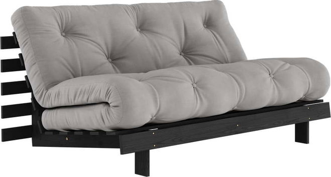 Šedá rozkládací pohovka 160 cm Roots Black Night – Karup Design
