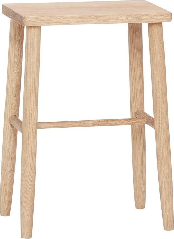 Barová stolička z dubového dřeva v přírodní barvě (výška sedáku 52 cm) Folk – Hübsch