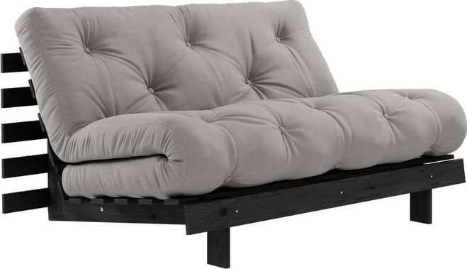 Šedá rozkládací pohovka 140 cm Roots Black Night – Karup Design