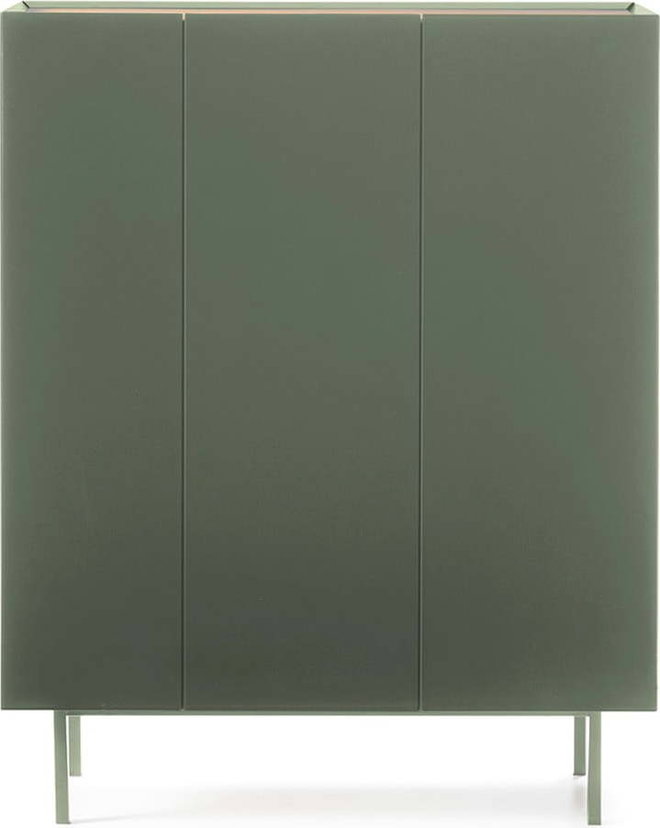 Zelená vysoká komoda v dekoru dubu 95x120 cm Arista – Teulat