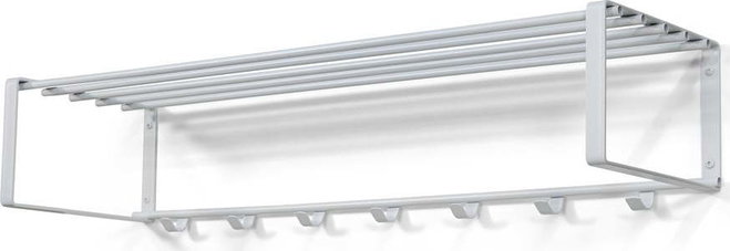 Bílý kovový nástěnný věšák s poličkou 100 cm Rex – Spinder Design