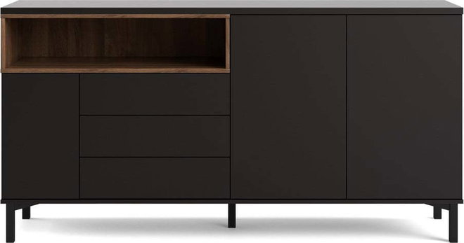 Černá komoda 176x90x49 cm Roomers – Tvilum