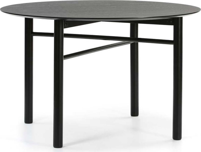 Černý kulatý jídelní stůl Teulat Junco, ø 120 cm