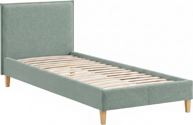 Zelená čalouněná jednolůžková postel s roštem 90x200 cm Tina – Ropez