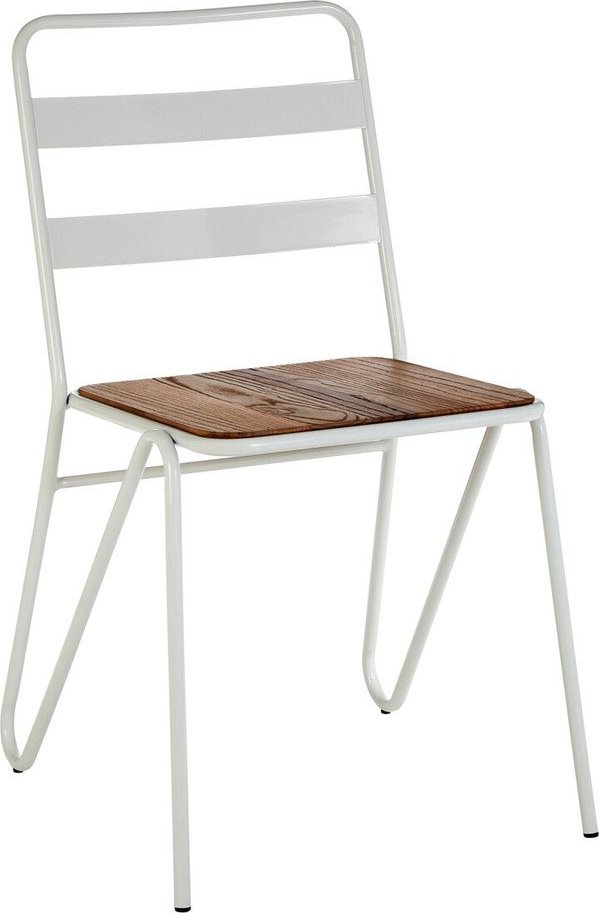 Bílá/v přírodní barvě jídelní židle z jilmového dřeva District – Premier Housewares