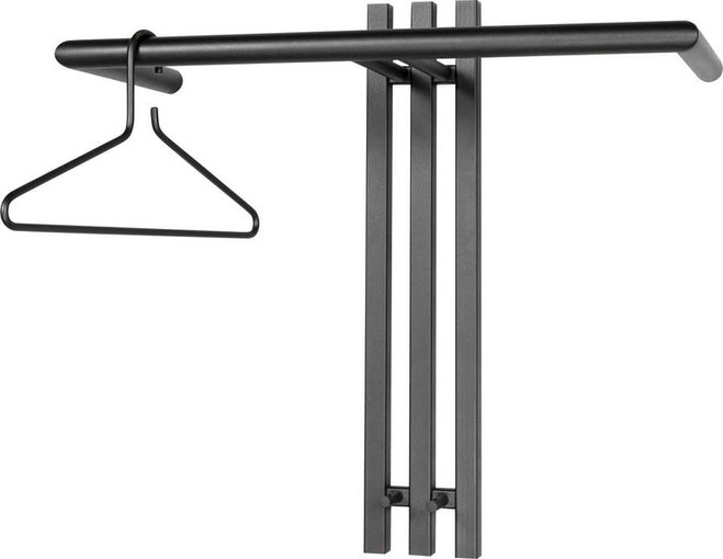 Černý kovový nástěnný věšák 65 cm Senza – Spinder Design
