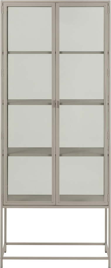 Šedá vitrína 77x186x35 cm Seaford – Actona