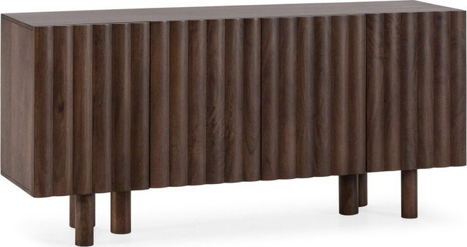 Hnědá komoda z mangového dřeva 160x80x40 cm Tamira – MOME