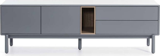 Modro-šedý TV stolek 180x56 cm Corvo – Teulat