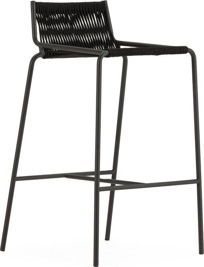 Černá kovová barová židle (výška sedáku 65 cm) Emily – Marckeric