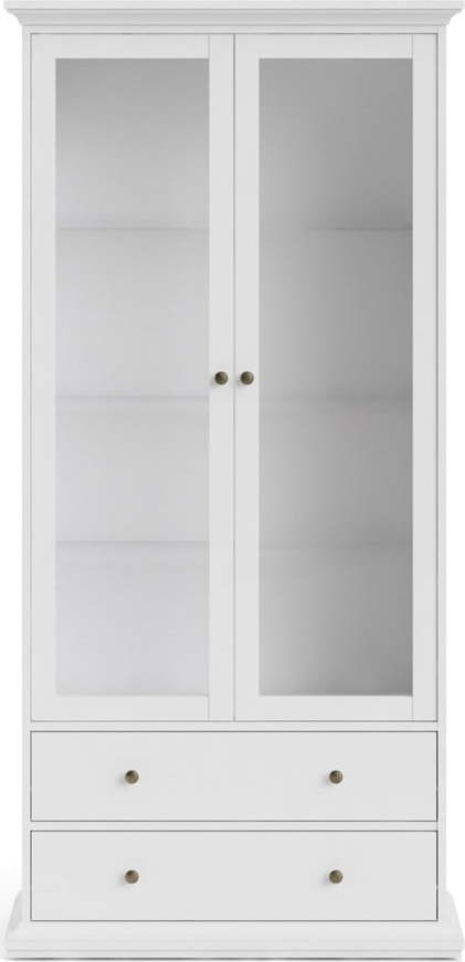 Bílá vitrína 96x201 cm Paris – Tvilum
