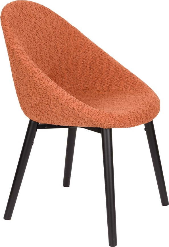 Oranžové čalouněné jídelní křeslo Fenna – Dutchbone