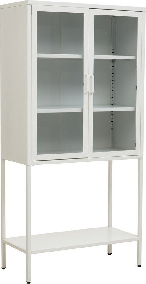 Bílá ocelová vitrína 75x150x35 cm Acier – Premier Housewares